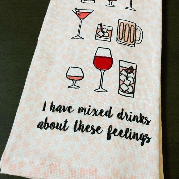 Funny Cocktail “Mixed Drinks” Kitchen Dish Towels Set - Picture 3 of 3
